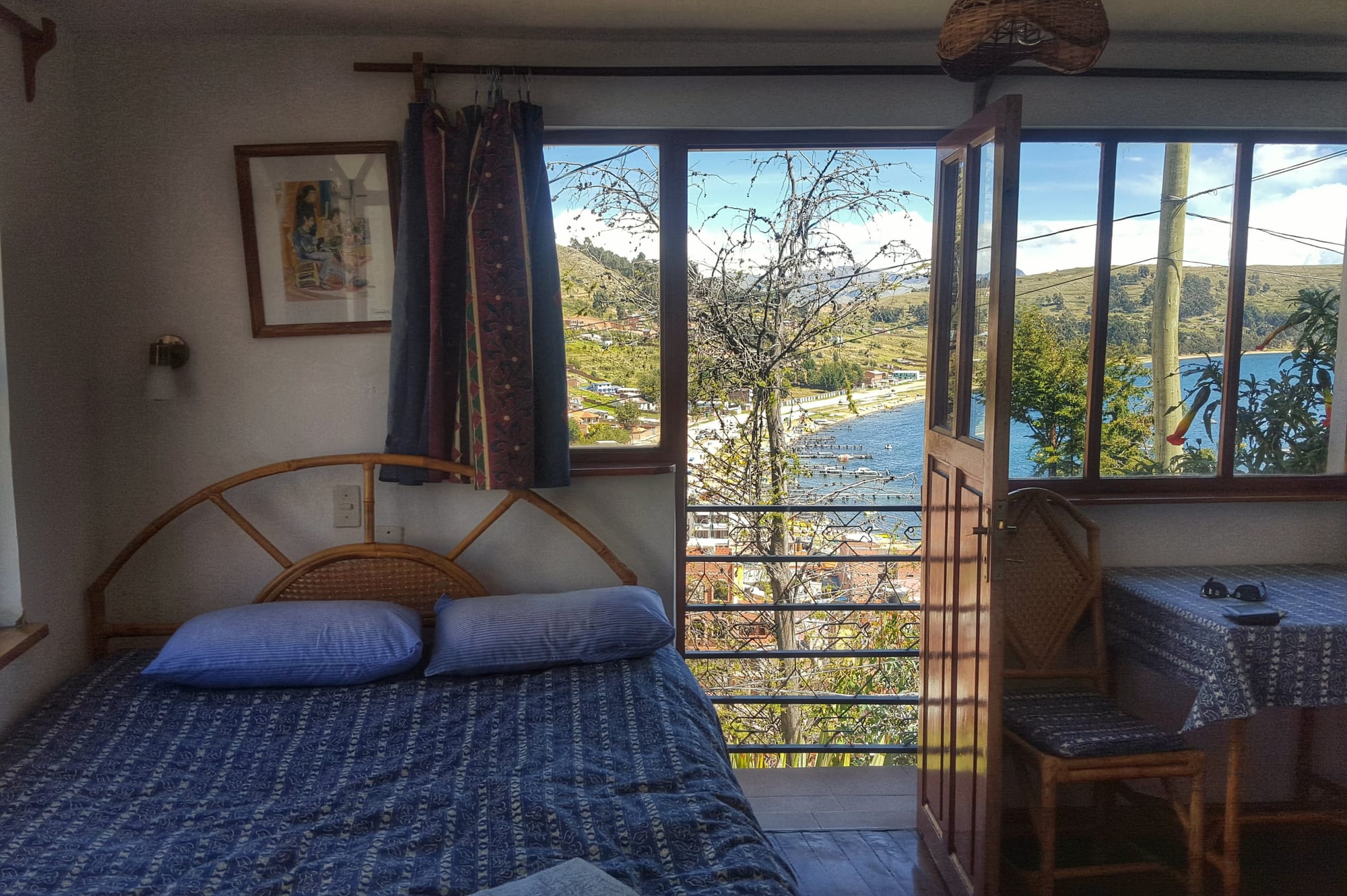 Our room, overlooking the bay